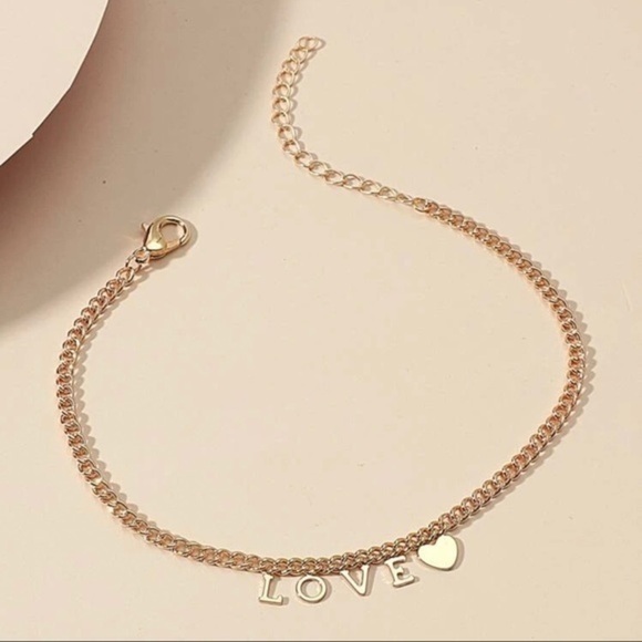 3/$30 💛 Love Chain Anklet - Picture 2 of 3